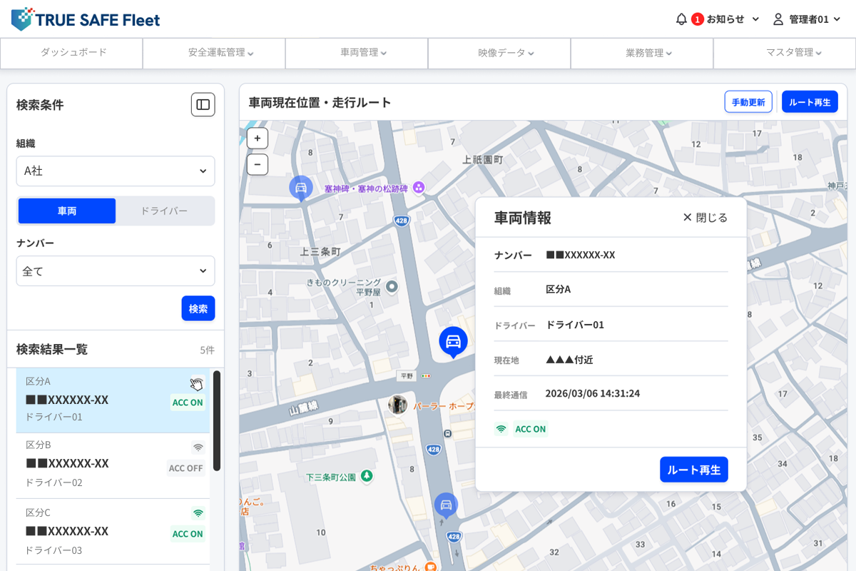 地図表示画面
